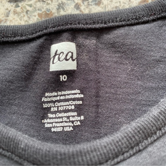 TEA COLLECTION Navy Dress With Star Print Girls 10 - Picture 4 of 4